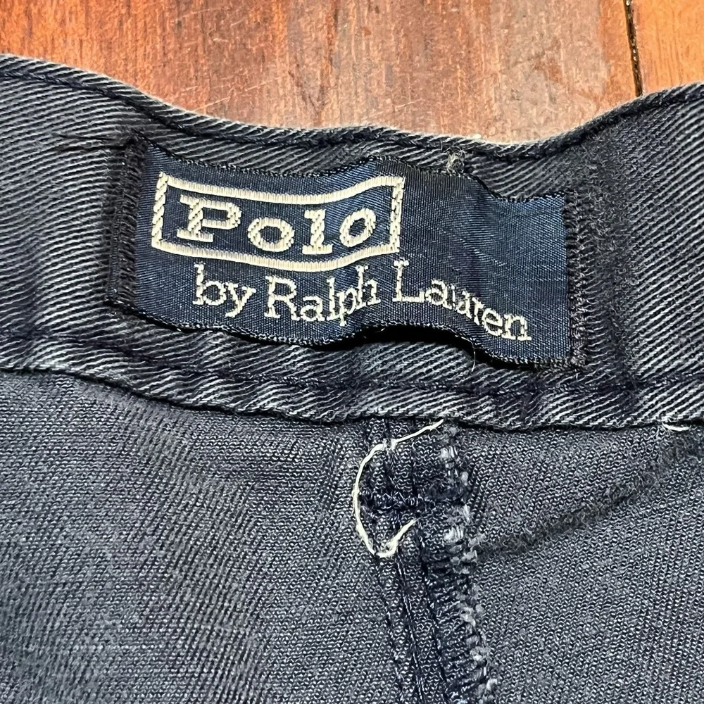Vintage Polo Ralph Lauren Pants Mens 31x30 Blue Double Pleated MADE IN USA 80's